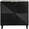 Online 2 Door Black Wooden & Metal Cabinet Good Quality Cabinets & Chests