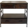 Discount 3 Drawer Wood Side Table Bargain Sale Accent Tables