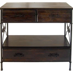 Discount 3 Drawer Wood Side Table Bargain Sale Accent Tables