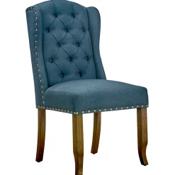 New Aahmad Iii Azure Wingback Dining Chair Discount Dining Chairs & Benches