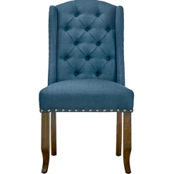 New Aahmad Iii Azure Wingback Dining Chair Discount Dining Chairs & Benches