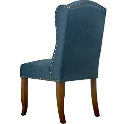 New Aahmad Iii Azure Wingback Dining Chair Discount Dining Chairs & Benches