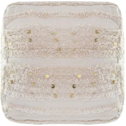 Hot Amala Sequin Tufted Pouf Premium Ottomans & Poufs