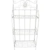 Online Antique White Metal Baker'S Rack With Folding Shelves, 51 Less Expensive Baker'S Racks & Bar Carts
