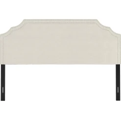 Belize Cream Nail Head Trim King Headboard Gift Selection Bedroom