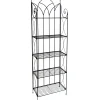 Hot Black 5 Tier Gothic Baker Rack With Metal Wire Shelves Promotion Baker'S Racks & Bar Carts