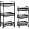 Online Black 3 Tier Metal Rolling Cart, 29 Good Quality Baker'S Racks & Bar Carts
