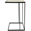 Clearance Black Metal C-Table With Light Wooden Top Less Expensive Accent Tables