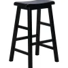 Online Black Saddle Backless Barstool, 29 Promotion Barstools