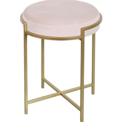 Blair Pink & Gold Stool, 20 Gift Selection Ottomans & Poufs