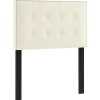 Hot Brian Oyster Tufted Headboard, Twin Discount Online Bedroom
