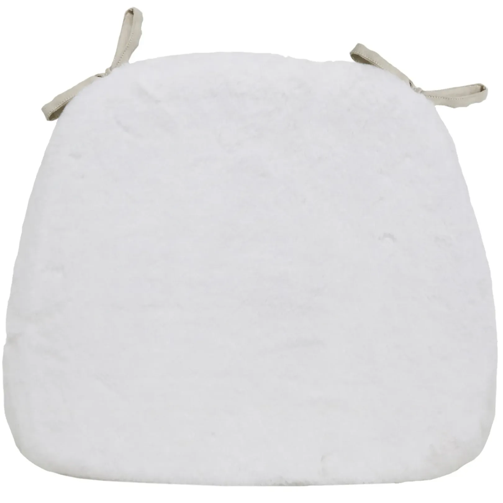 Clearance Bristol Wht Faux Fur Foam Cp Discount Online Dining Chair Cushions & Pads