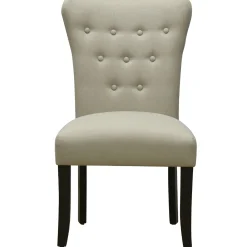 New 9-Button Natural Parson Dining Chair Flash Sale Dining Chairs & Benches
