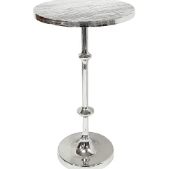Calvin Silver Metal Accent Table, 22 Online Discount Accent Tables