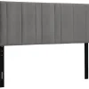 Outlet Chandler Grey Velvet Channeled Queen Headboard Fashion Bedroom