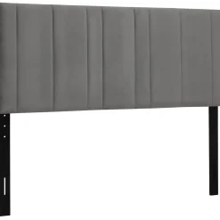 Outlet Chandler Grey Velvet Channeled Queen Headboard Fashion Bedroom