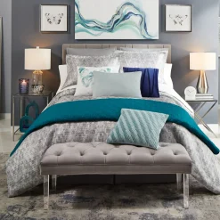 Outlet Chandler Grey Velvet Channeled Queen Headboard Fashion Bedroom