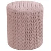 New Cheryl Quilted Ottoman, Blush Discount Ottomans & Poufs