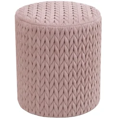 New Cheryl Quilted Ottoman, Blush Discount Ottomans & Poufs