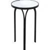 Clearance Colton Mirrored-Top Accent Table, Black Promotion Accent Tables
