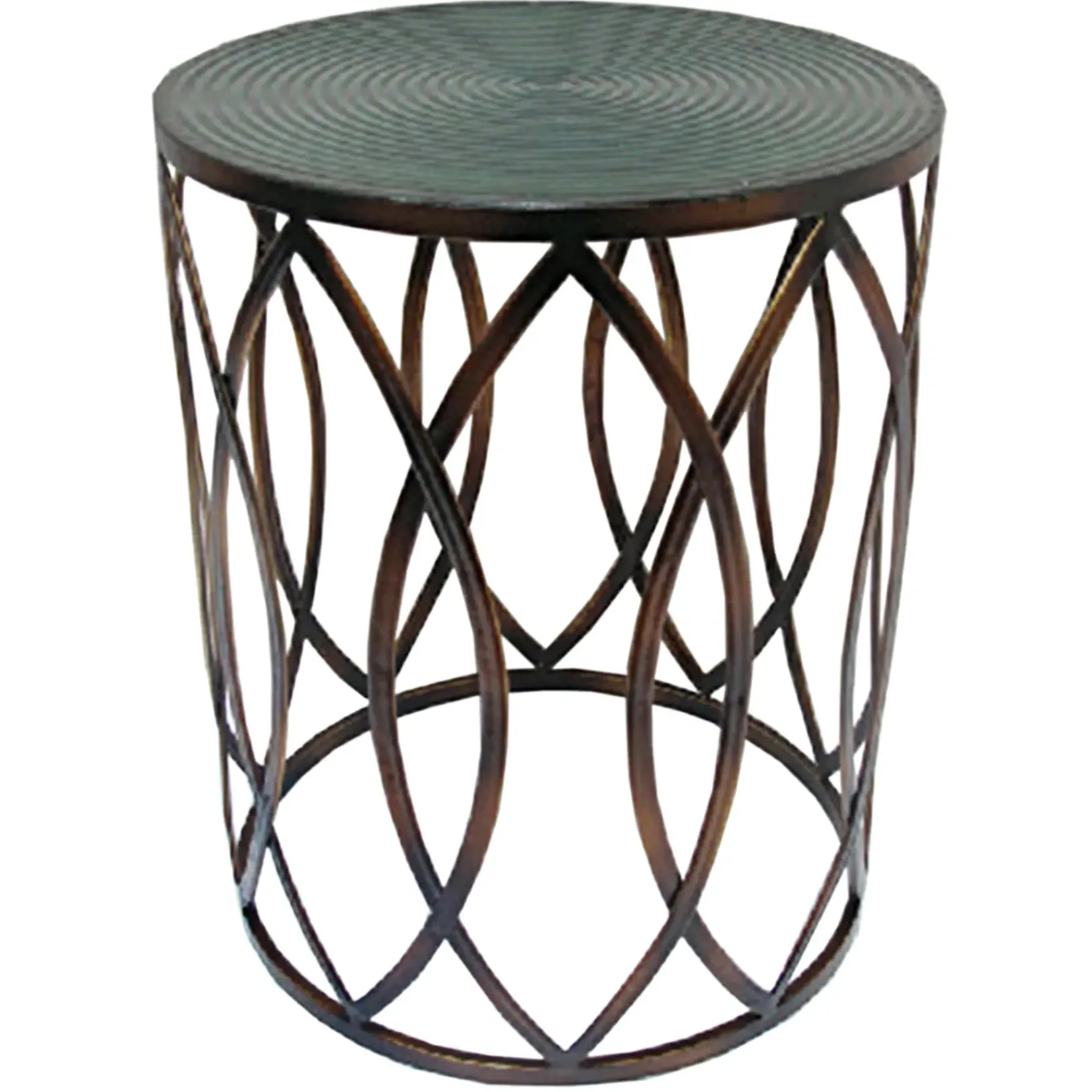 New Copper Round Metal Side Table, Large Promotion Accent Tables