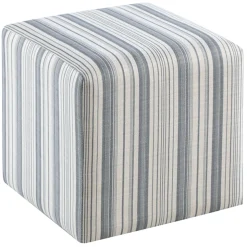New Cottage Striped Ottoman Fashion Ottomans & Poufs