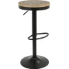 Outlet Dakota Adjustable Modern Industrial Black Barstool, 29 Promotion Barstools