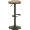 Clearance Dakota Adjustable Modern Industrial Antique Brown Barstool, 29 Fashion Barstools