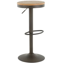 Clearance Dakota Adjustable Modern Industrial Antique Brown Barstool, 29 Fashion Barstools