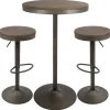 New Dakota 3-Piece Antique Bronze Dining Table Set Online Discount Dining Tables & Sets