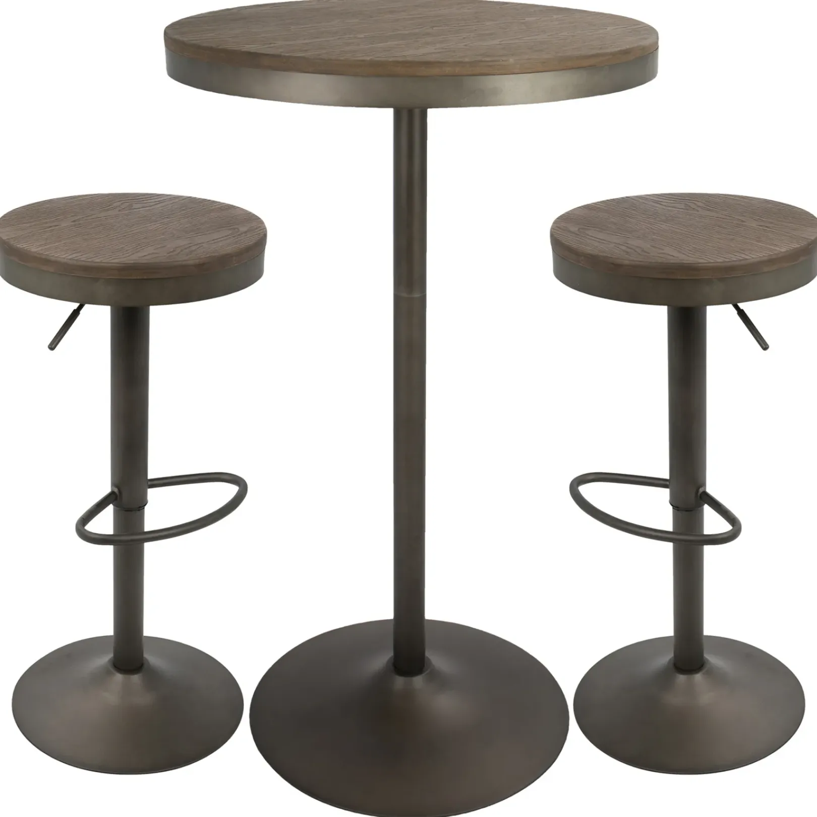 New Dakota 3-Piece Antique Bronze Dining Table Set Online Discount Dining Tables & Sets