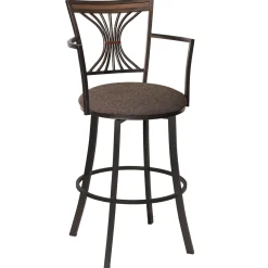 Hot Devon Oversized Brown Barstool With Arms, 30 Discount Online Barstools