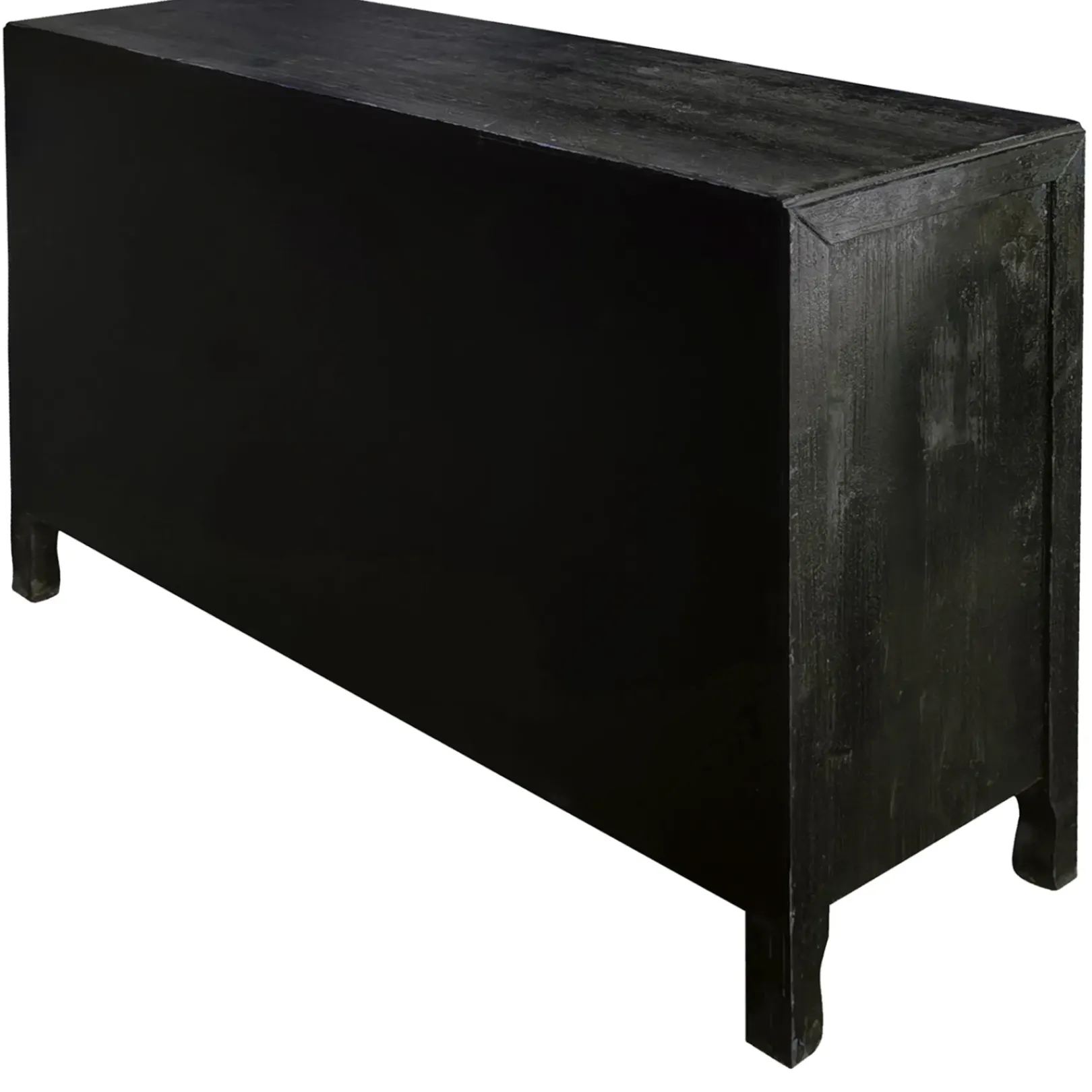 Discount 2-Door Carved Black Long Cabinet Opening Sales Cabinets & Chests