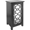 Clearance 1-Door Mirrored Silver Cabinet Exquisite Gifts Cabinets & Chests