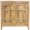 2-Door Natural Mango Wood Cabinet Premium Cabinets & Chests