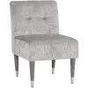 Dove Accent Chair With Silver Capped Wood Legs Promotion Accent Chairs