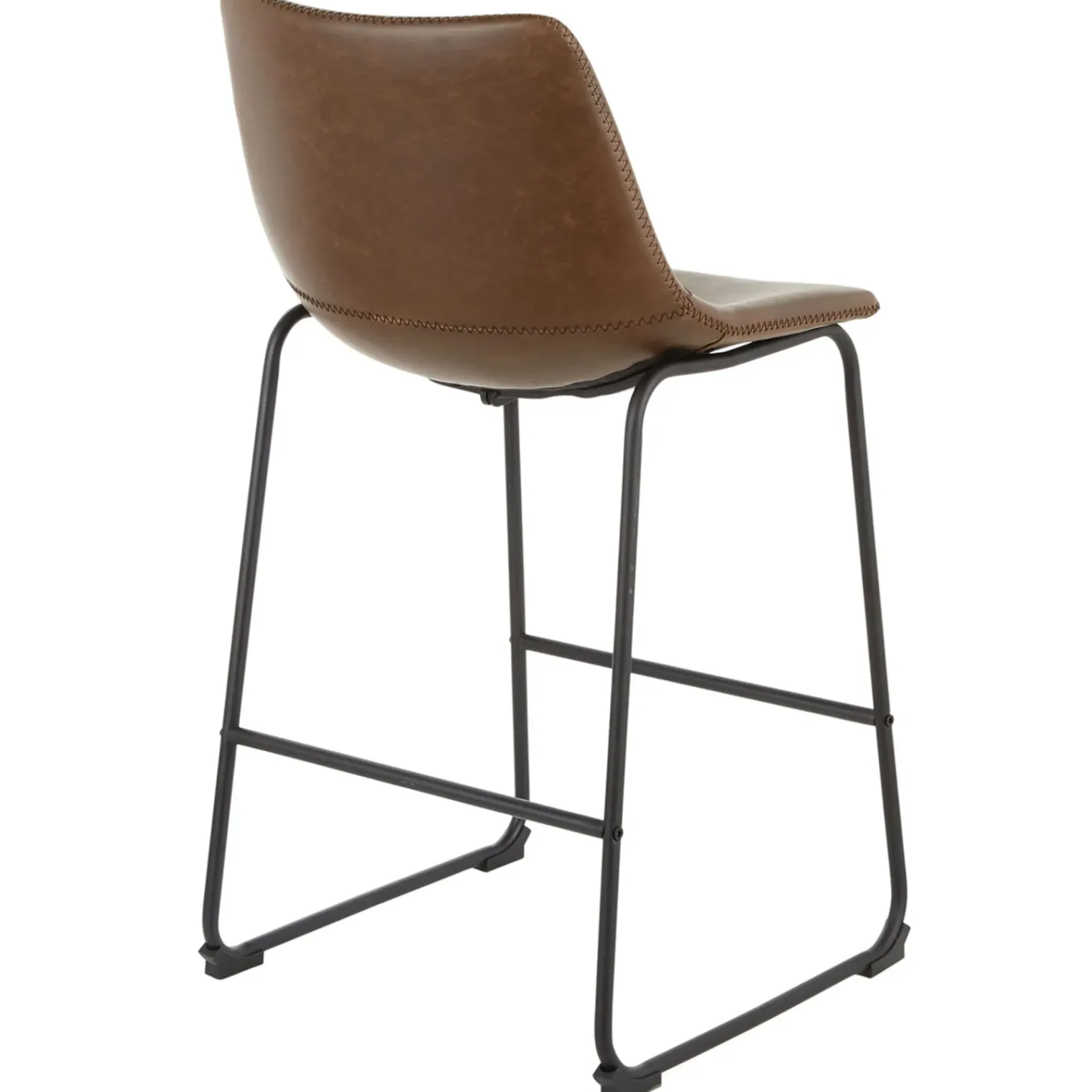 Hot Drake Espresso Faux Leather Modern Industrial Barstool, 30 Flash Sale Dining Chairs & Benches