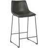 Drake Grey Faux Leather Modern Industrial Barstool, 30 Good Quality Barstools