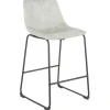 New Drake Modern Faux Leather Industrial Barstool, Light Grey Fashion Barstools
