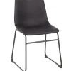 Discount Drake Modern Industrial Dining Chair, Dark Grey Promotion Dining Chairs & Benches