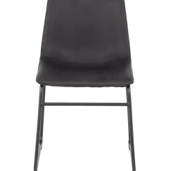 Discount Drake Modern Industrial Dining Chair, Dark Grey Promotion Dining Chairs & Benches