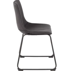 Online Drake Modern Industrial Dining Chair, Grey Discount Online Dining Chairs & Benches