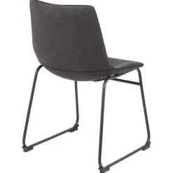 Online Drake Modern Industrial Dining Chair, Grey Discount Online Dining Chairs & Benches