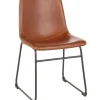 Online Drake Modern Industrial Dining Chair, Cognac Clearance Dining Chairs & Benches