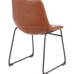 Online Drake Modern Industrial Dining Chair, Cognac Clearance Dining Chairs & Benches