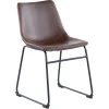New Drake Modern Industrial Dining Chair, Espresso Discount Dining Chairs & Benches