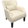 Sale Emilee Cream Upholstered Accent Chair Premium Accent Chairs