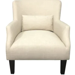 Sale Emilee Cream Upholstered Accent Chair Premium Accent Chairs