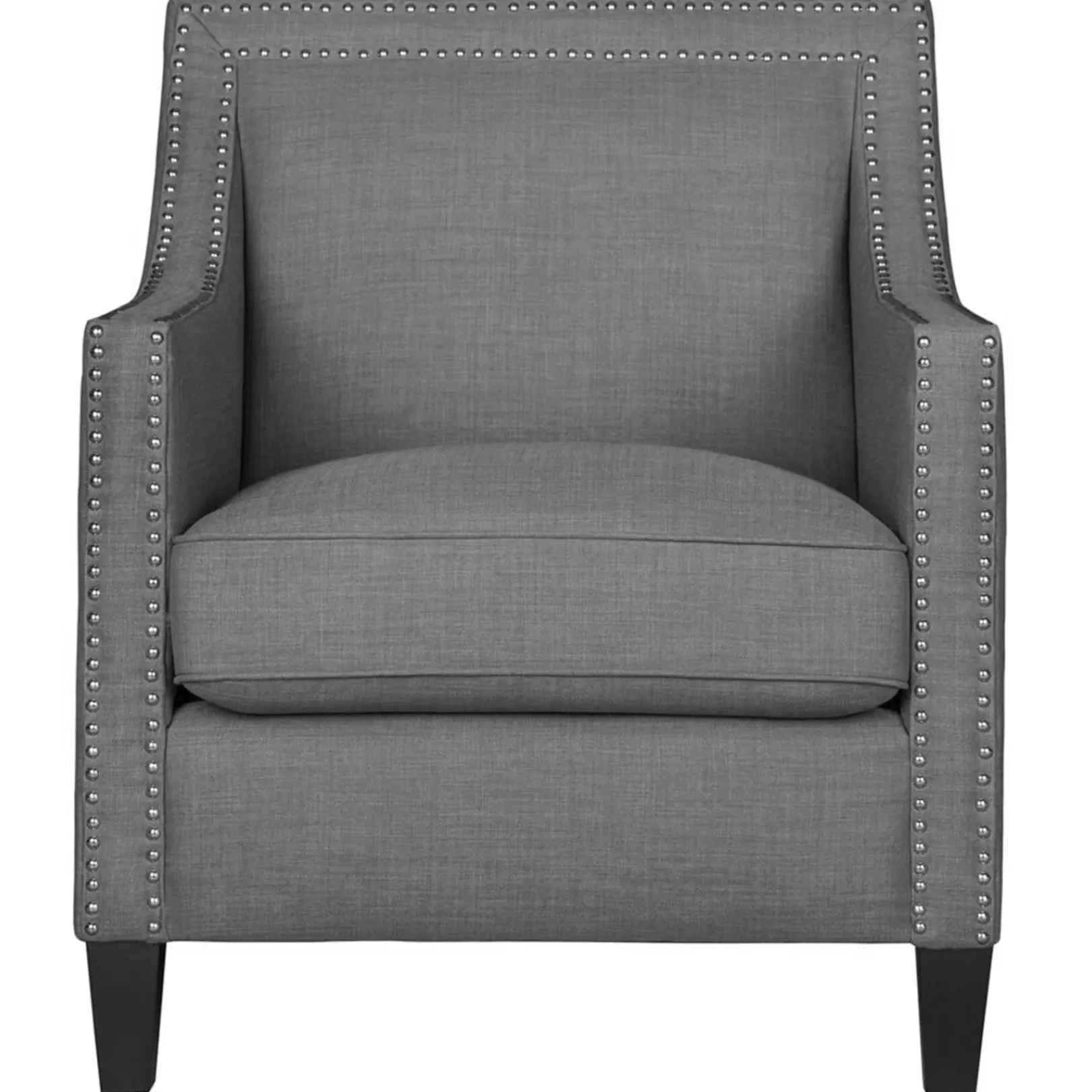Erica Grey Accent Chair With Nailhead Trim Flash Sale Accent Chairs