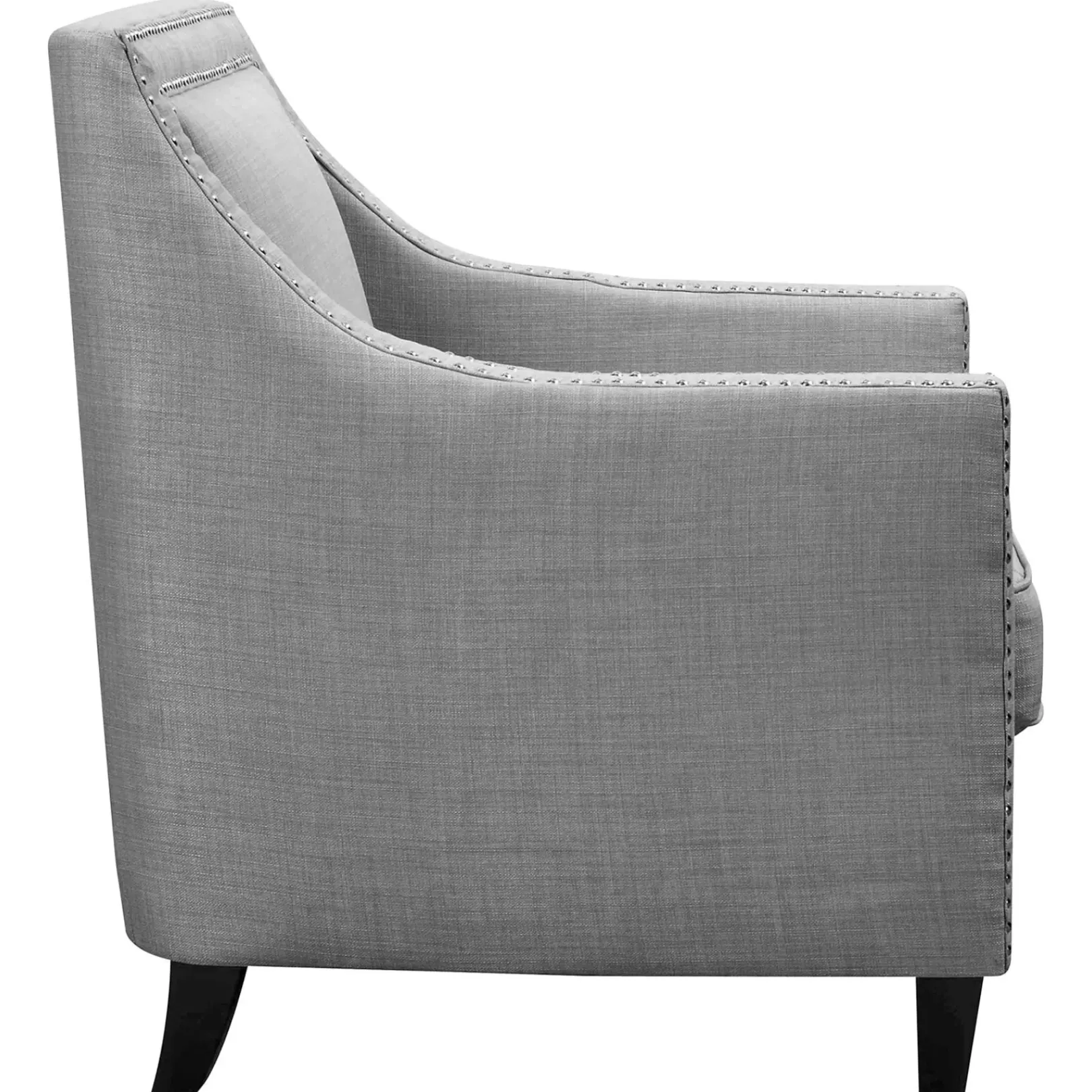 Erica Grey Accent Chair With Nailhead Trim Flash Sale Accent Chairs
